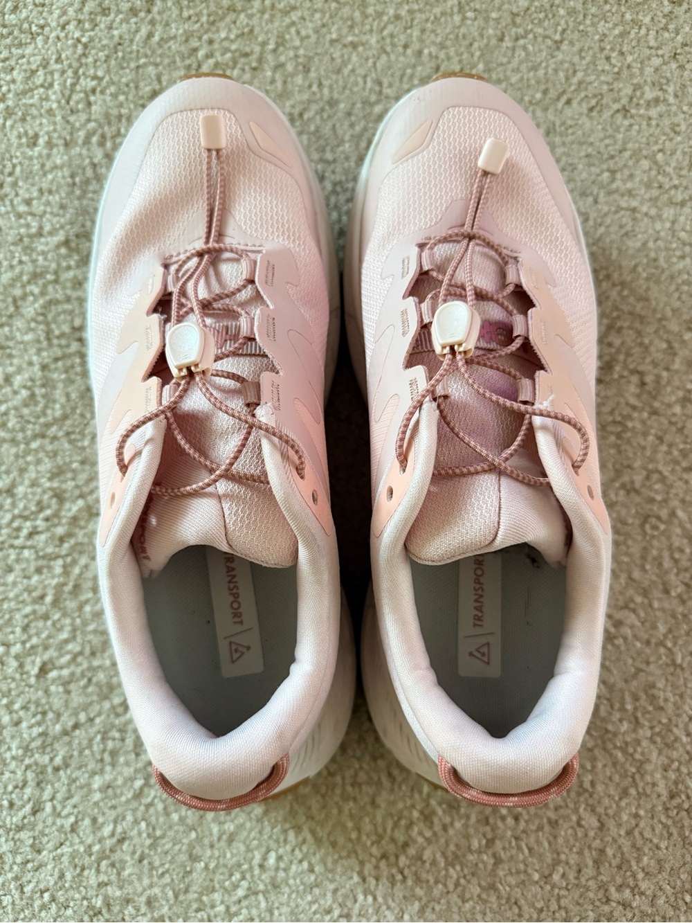 Hoka Transport Women's Light Pink Athletic Running Shoes - Picture 3 of 5